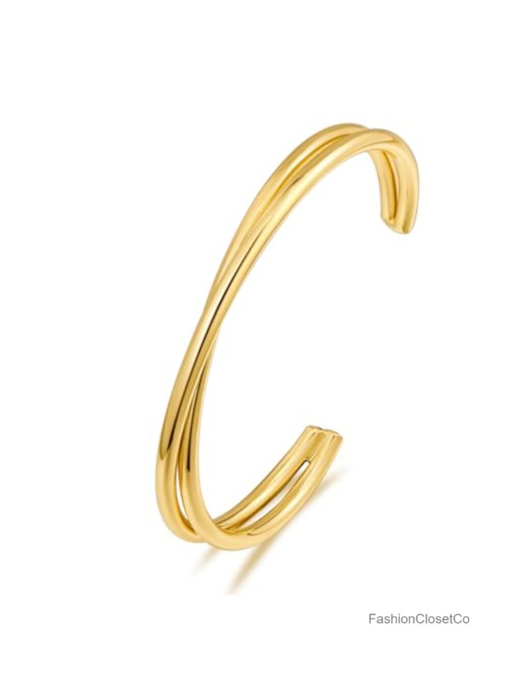 Dainty Gold Plated Brass Cuff Bracelet Adjustable Stackable Minimalist